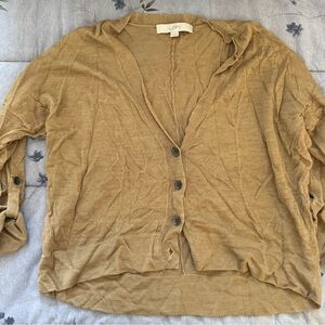 LOFT Tan Knit Cardigan